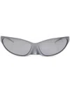 Balenciaga 4g Cat-eye Mirrored Sunglasses In 灰色