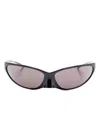 Balenciaga 4g Cat Sunglasses In Black
