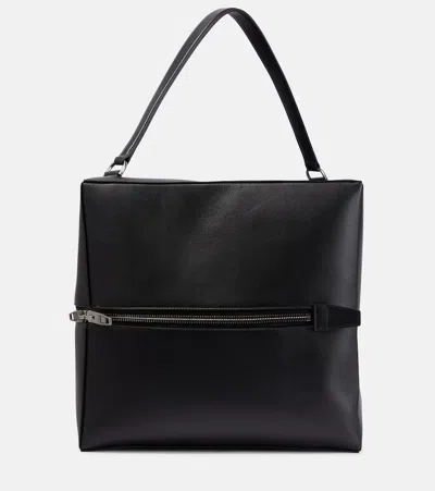 Balenciaga 4x4 Medium Leather Tote Bag In Black