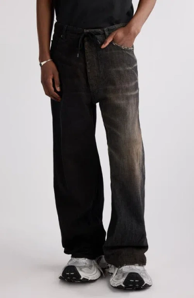 BALENCIAGA BALENCIAGA 50-50 DENIM WIDE LEG JEANS