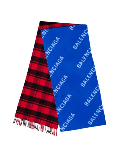 BALENCIAGA BALENCIAGA 50/50 LOGO SCARF