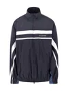 Balenciaga Color Block Design Jacket With Elastic Cuffs In Black