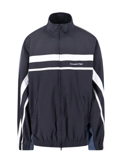 Balenciaga Polyester Tracksuit Jacket In Blue