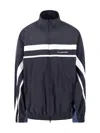 Balenciaga Color Block Design Jacket With Elastic Cuffs In Blue