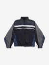 Balenciaga Men's 50/50 Tracksuit Jacket In Black Faded In Multi