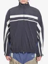 Balenciaga Color Block Design Jacket With Elastic Cuffs In Blue