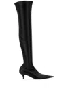 Balenciaga Avenue Over-the-knee Nappa Leather Boots In Black