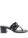 Balenciaga Thong Sandals Block Heel In Black