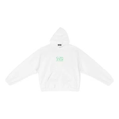 Balenciaga 5:20 Graphic Hoodie 'white Green'