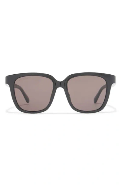 Balenciaga 524mm Square Sunglasses In Black Black Grey