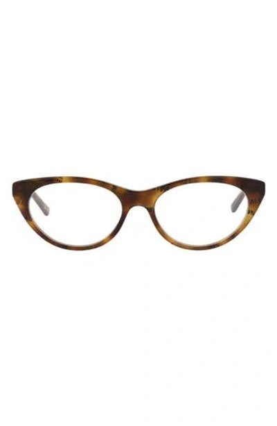 Balenciaga 52mm Cat Eye Optical Glasses In Metallic