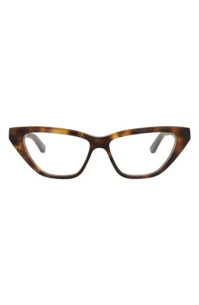 Balenciaga 52mm Cat Eye Optical Glasses In Orange