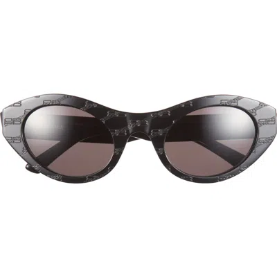 Balenciaga 52mm Cat Eye Sunglasses In Black