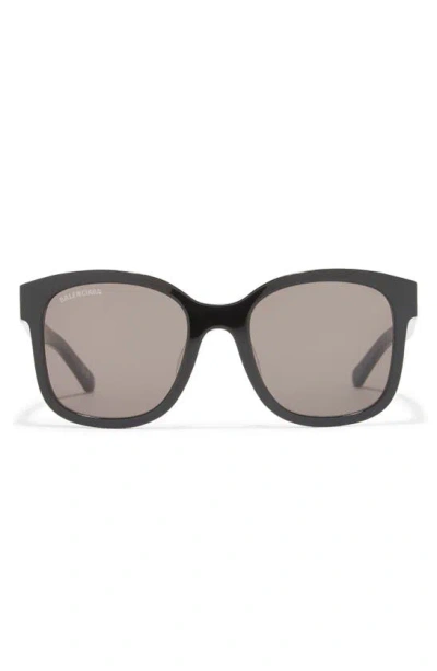 Balenciaga 52mm Square Sunglasses In Black Black Grey