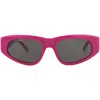 Balenciaga 53mm Rectangle Sunglasses In Pink