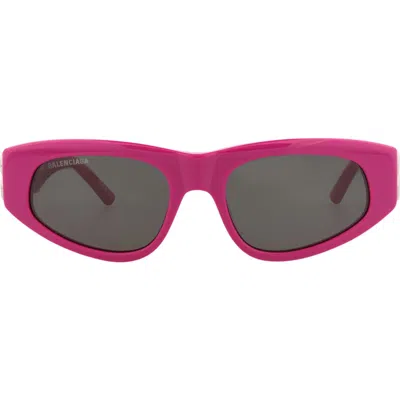 Balenciaga 53mm Rectangle Sunglasses In Pink