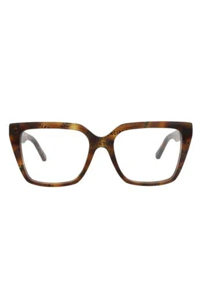 Balenciaga 53mm Rectangular Optical Glasses In Transparent