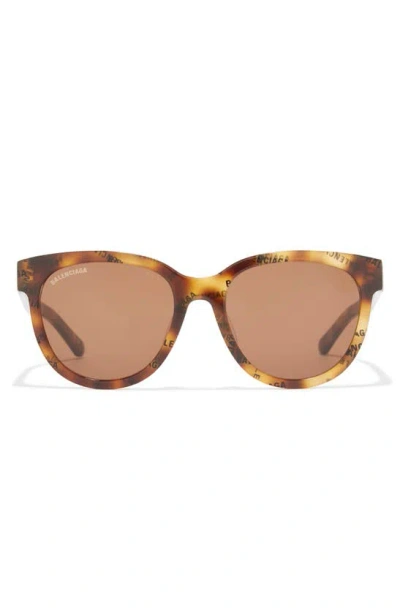 Balenciaga 54mm Round Sunglasses In Brown