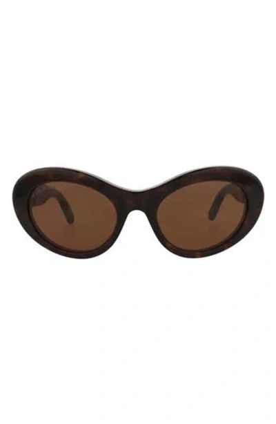 Balenciaga 55mm Oval Sunglasses In Brown