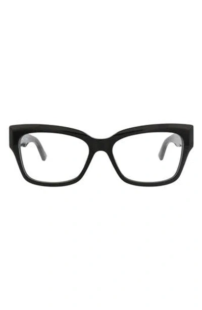 Balenciaga 55mm Rectangular Optical Glasses In Transparent