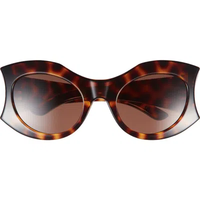 Balenciaga 56mm Cat Eye Sunglasses In Brown