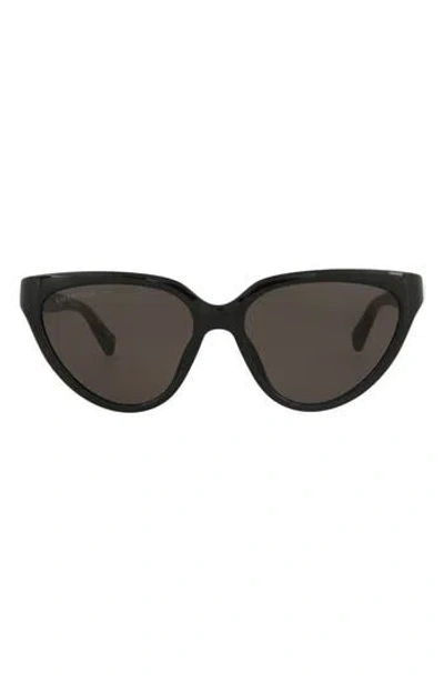 Balenciaga 56mm Cat Eye Sunglasses In Black