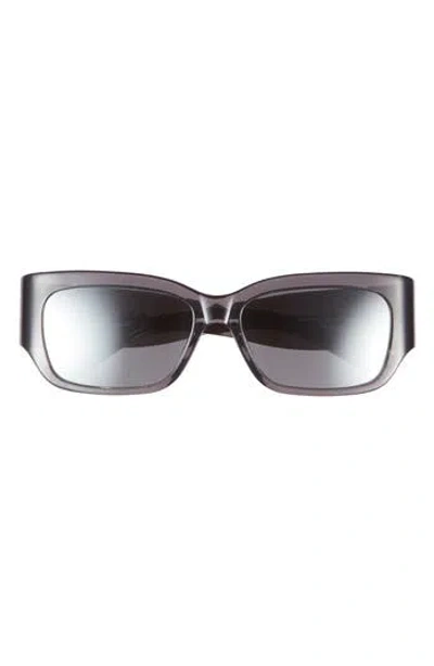 Balenciaga 56mm Rectangular Sunglasses In Gray