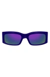 Balenciaga Eyewear Rectangular Frame Sunglasses In Purple