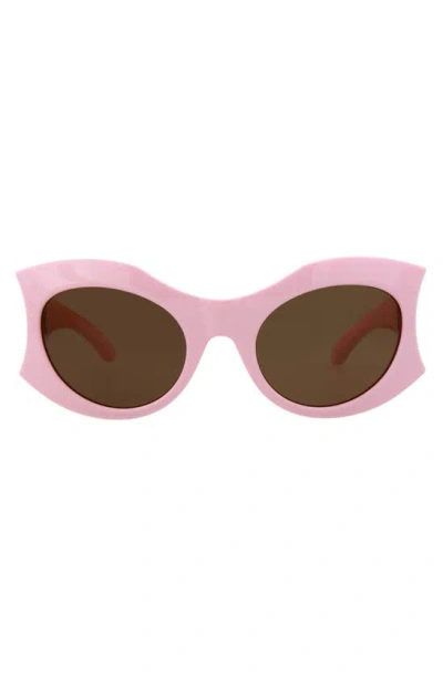 Balenciaga 56mm Statement Sunglasses In Pink