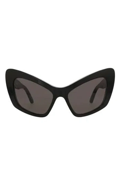 Balenciaga 58mm Cat Eye Sunglasses In Black