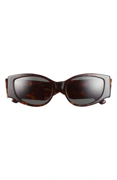 Balenciaga 58mm Modified Cat Eye Sunglasses In Black