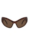 Balenciaga Acetate Havana Sunglasses In Brown