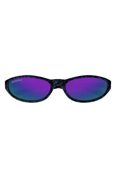 Balenciaga Bb0007s-011 Violet-violet-violet In Violet Violet