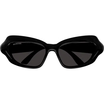 BALENCIAGA BALENCIAGA 59MM RECTANGULAR SUNGLASSES