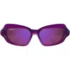 Balenciaga 59mm Rectangular Sunglasses In Violet