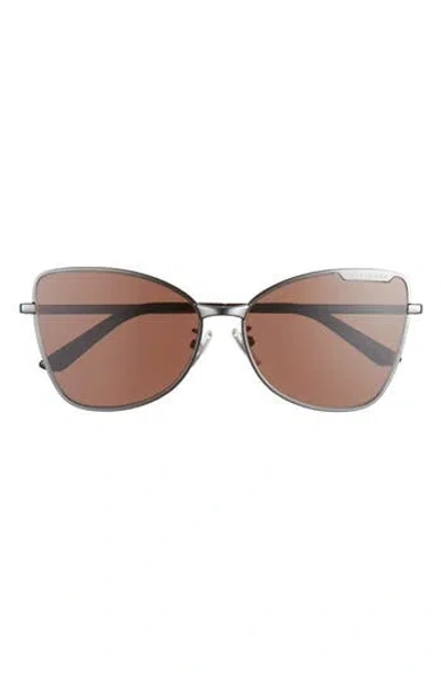 Balenciaga 60mm Cat Eye Sunglasses In Brown