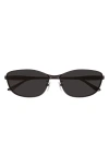Balenciaga 62mm Oversize Rectangular Sunglasses In Grey