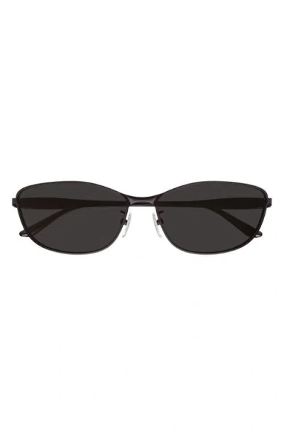 Balenciaga 62mm Oversize Rectangular Sunglasses In Grey