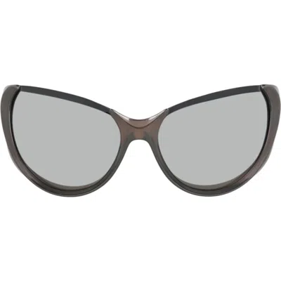 Balenciaga 65mm Geometric Sunglasses In Dark Grey/silver