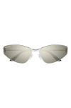 Balenciaga Bb0335s Mercury-linea Everyday 006 Sunglasses In Silver
