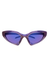 Balenciaga 67mm Oversize Geometric Sunglasses In Purple
