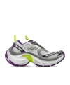 Balenciaga Multicolor Mesh And Rubber 6xl Sneakers In Gray