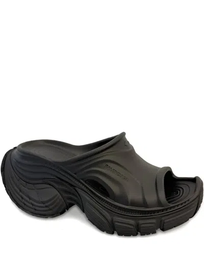 Balenciaga 6xl Platform Slides In Black