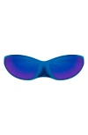 Balenciaga 70mm Gradient Oversize Oval Sunglasses In Blue