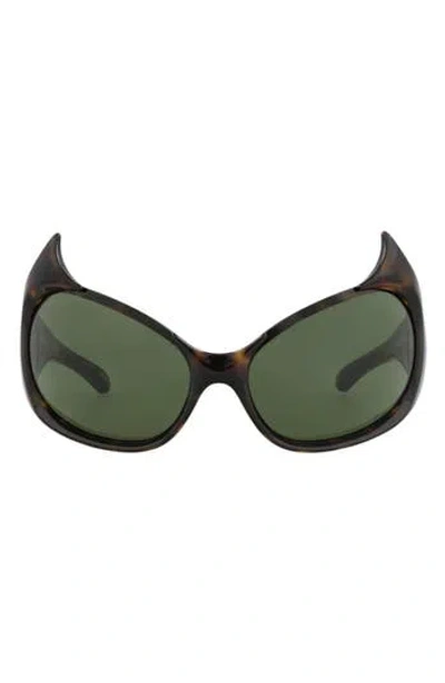 Balenciaga 71mm Shield Sunglasses In Transparent