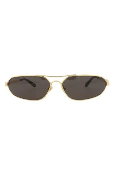 Balenciaga 71mm Slim Aviator Sunglasses In Multi