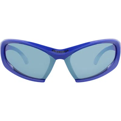 Balenciaga 78mm Geometric Sunglasses In Transparent