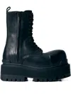 Balenciaga Black Ankle Boots With Logo Plaque On The Front And Side Zips In Leather Man