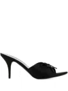 Balenciaga Knife Bow Viscose & Silk Sandals In Black