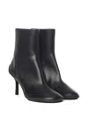 Balenciaga 80mm Square-toe Leather Boots In Black